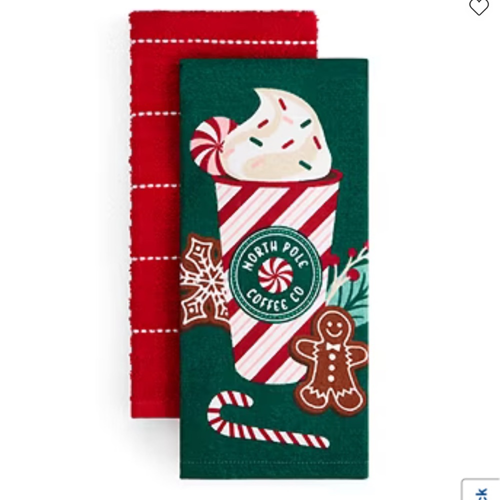 Holiday Kitchen Towels - Green and Red